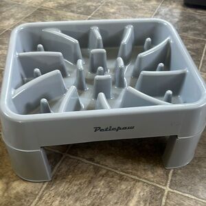 Gray Slow Feeder Dog Bowl